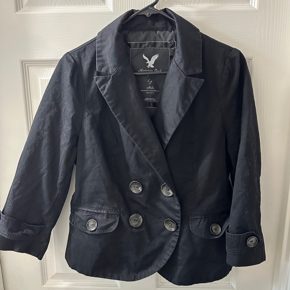 American Eagle Women’s Black Blazer Jacket  Size Large